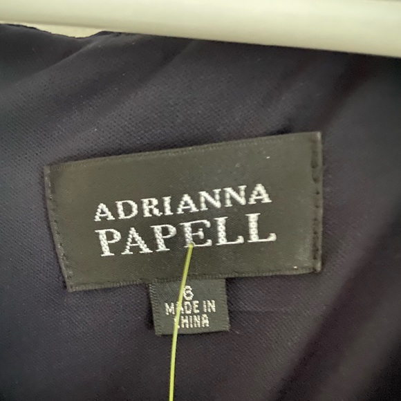 ADRIANNA PAPELL Blue Striped Bodycon Dress Size 6 - Picture 6 of 7